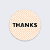Sticker professionnel Merci Hachures Recto