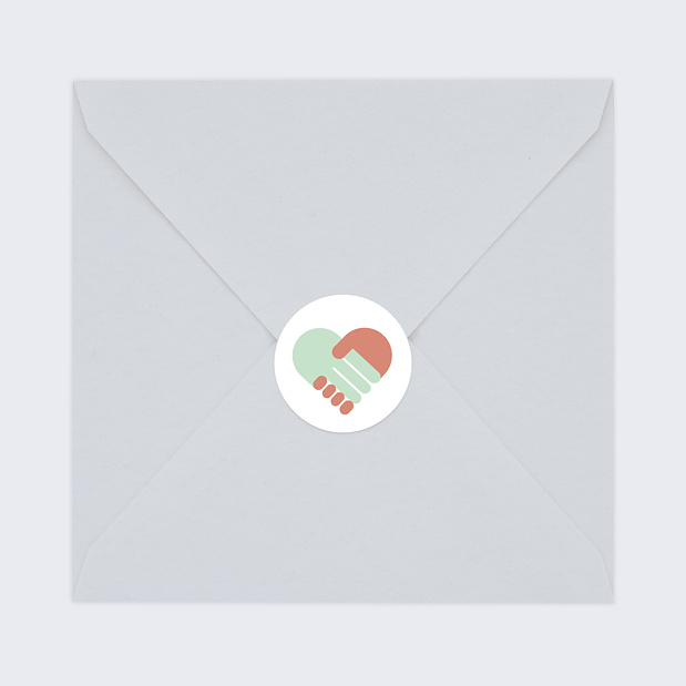 Sticker Professionnel Main Coeur