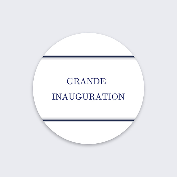 Sticker professionnel Invitation Inauguration Recto