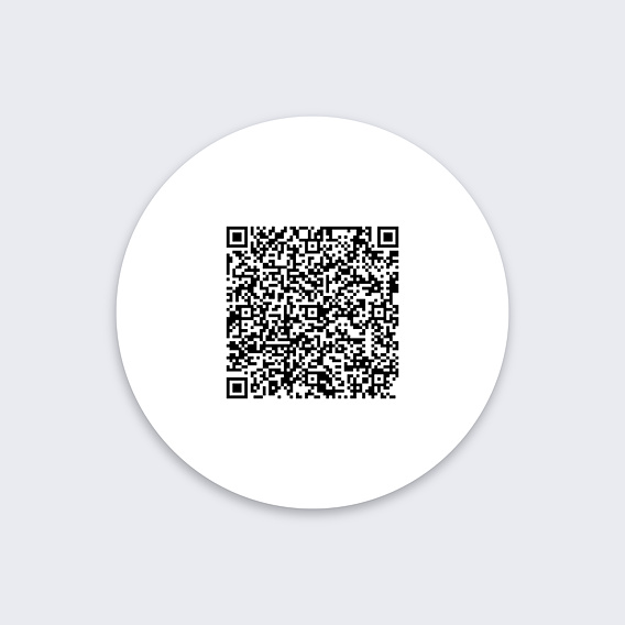 Sticker professionnel QR code Recto