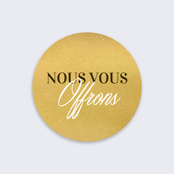 Sticker professionnel Carte Cadeau Recto