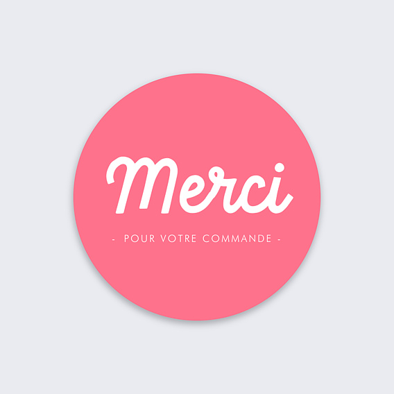 Sticker Professionnel Merci Rose