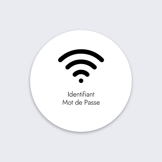 Sticker professionnel Wifi Identifiants