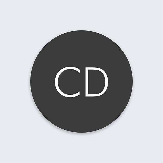 Sticker professionnel Initiales Recto