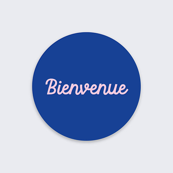 Sticker Professionnel Bienvenue Bicolore
