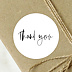Sticker professionnel Thank you Calligraphie