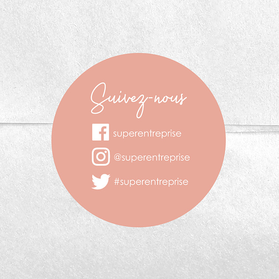 Sticker professionnel Suivez nous