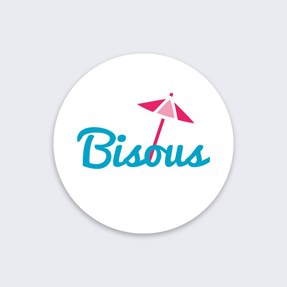 Stickers vacances Bisous