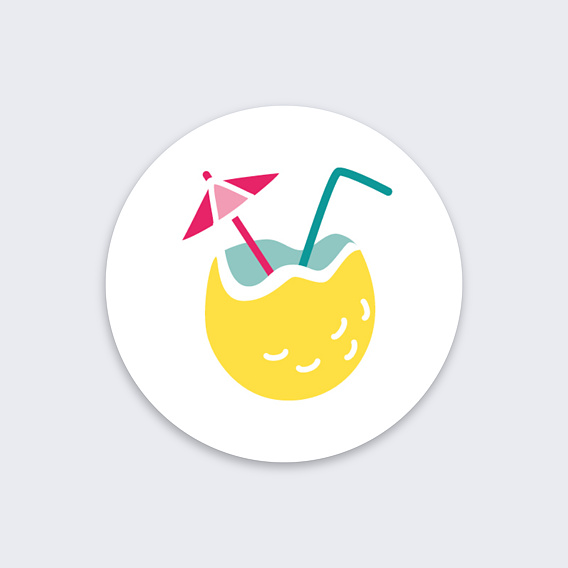 Stickers vacances Coconut