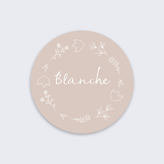 Stickers baptême Colombe au Crayon
