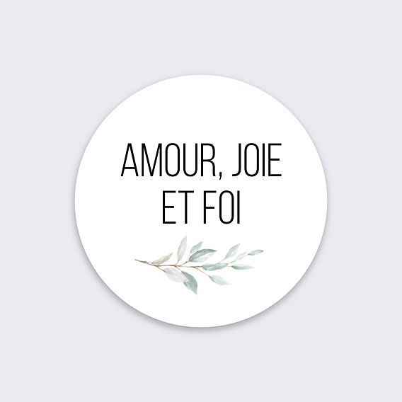 Stickers baptême Couronne d’Oliviers