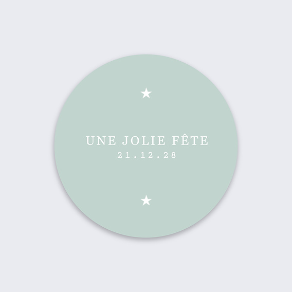 Stickers baptême Montgolfière