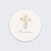 Stickers Baptême Croix Fleurie
