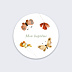 Stickers Baptême Papillon champêtre