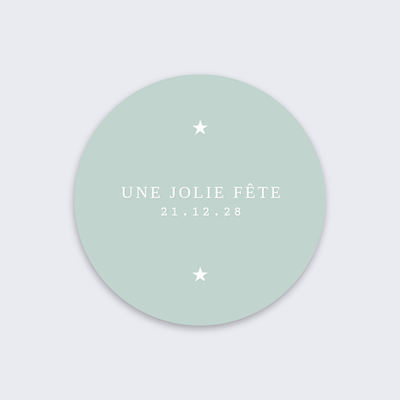 Stickers baptême Montgolfière