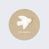 Stickers Baptême Colombe kraft
