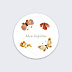 Stickers baptême Papillon champêtre