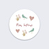 Stickers Baptême Princesse pastelle