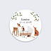 Stickers Baptême Forêt Enchantée