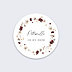 Stickers Baptême Couronne de Fleurs Sauvages