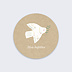 Stickers baptême Colombe kraft