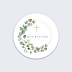 Stickers baptême Couronne Ocre Eucalyptus