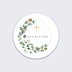 Stickers Baptême Couronne Ocre Eucalyptus