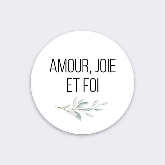 Stickers Baptême Couronne d’Oliviers