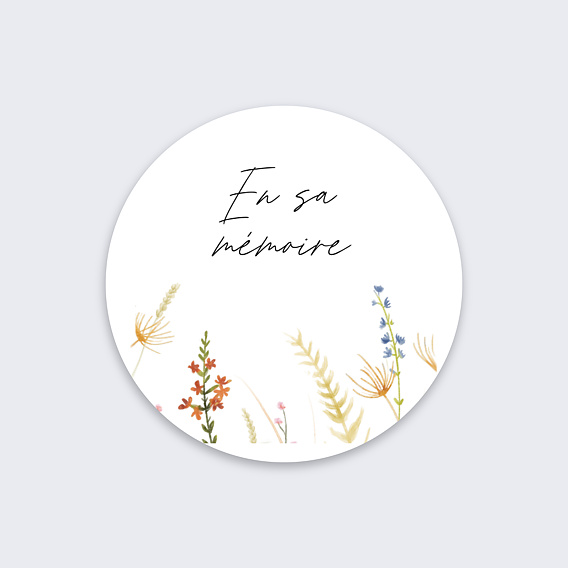 Sticker décès Blé champêtre