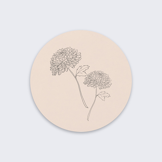 Sticker décès Chrysanthème
