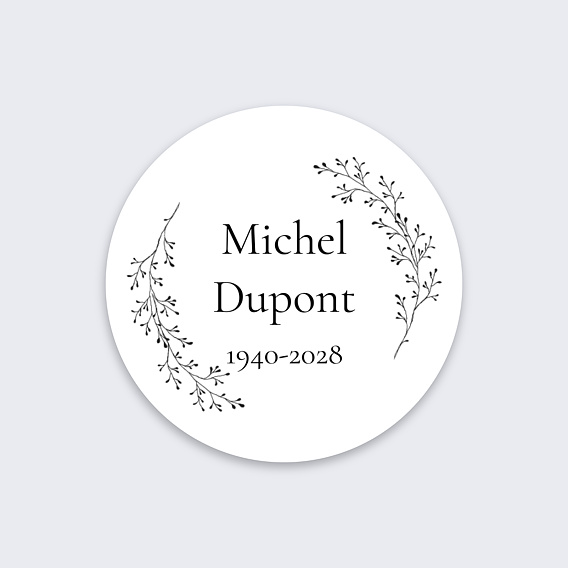 Sticker décès Couronne
