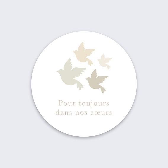 Sticker décès Envol de Colombe