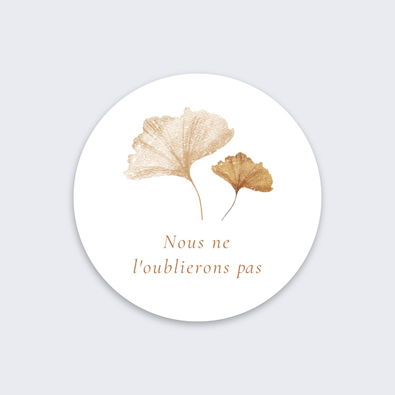 Sticker décès Ginkgo Délicats