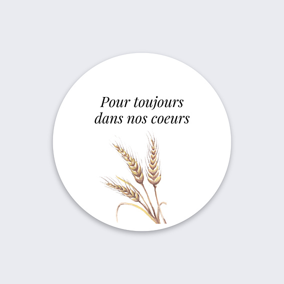 Sticker décès Joli epis de blé