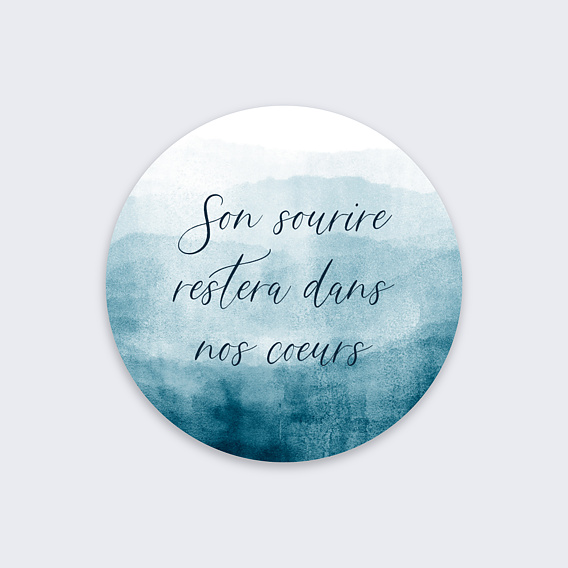 Sticker Décès Mer Aquarelle