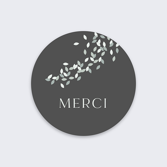 Sticker décès Petites Feuilles