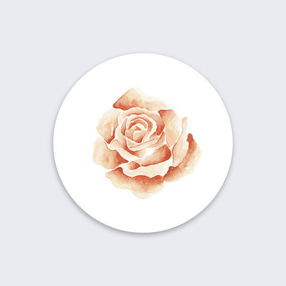 Sticker décès Rose Rouge