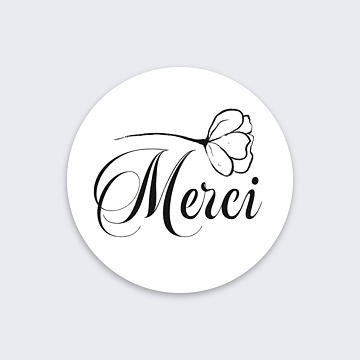 Sticker Dcs Merci Coquelicot