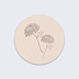 Sticker décès Chrysanthème