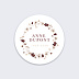 Sticker décès Couronne Fleurie