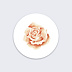 Sticker décès Rose Rouge