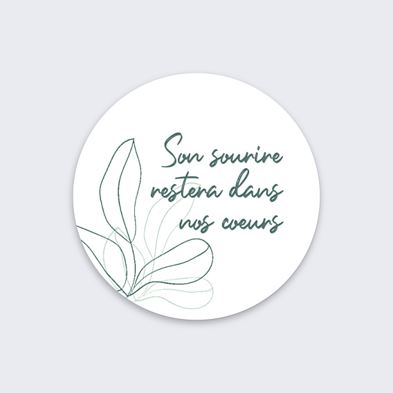 Stickers Décès Dans nos Cœurs
