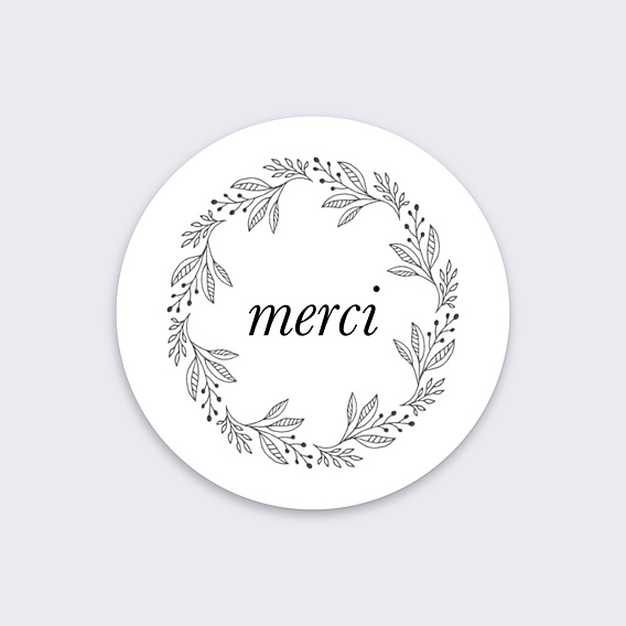 Stickers Décès Merci Couronne