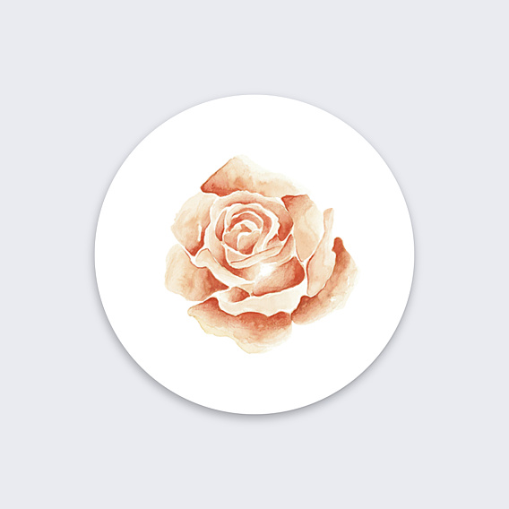 Stickers Décès Rose Rouge