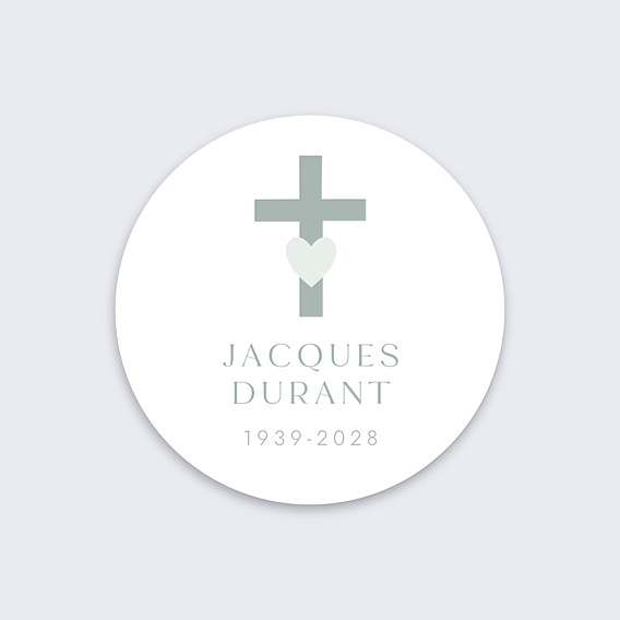 Stickers Décès Croix Amour