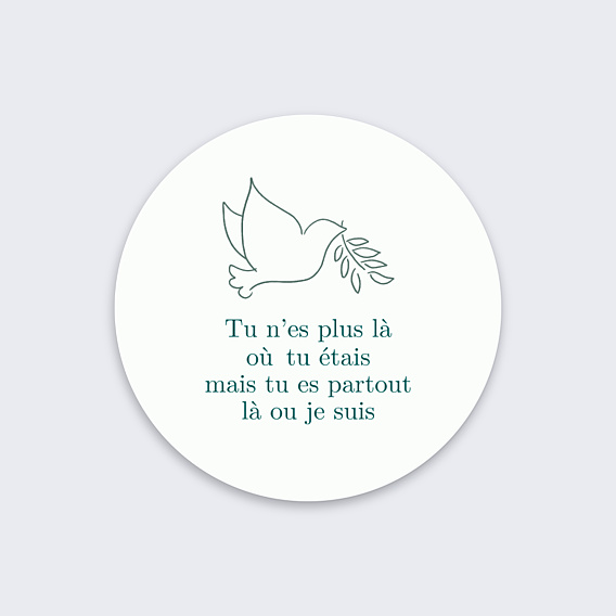 Stickers Décès Colombe