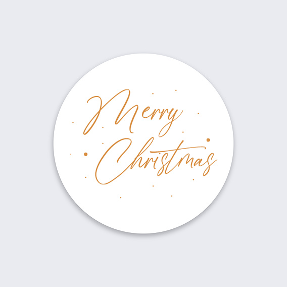 Stickers de Noël  Typo Merry Christmas