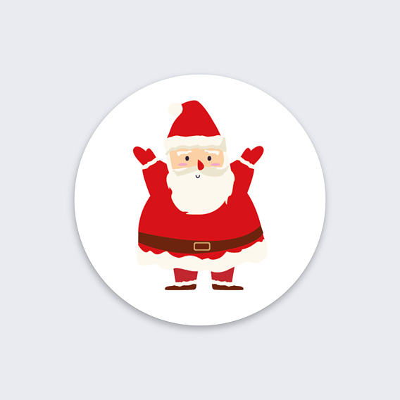 Stickers de Noël  Père Noël Heureux