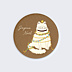 Stickers Noël Chat Enguirlandé