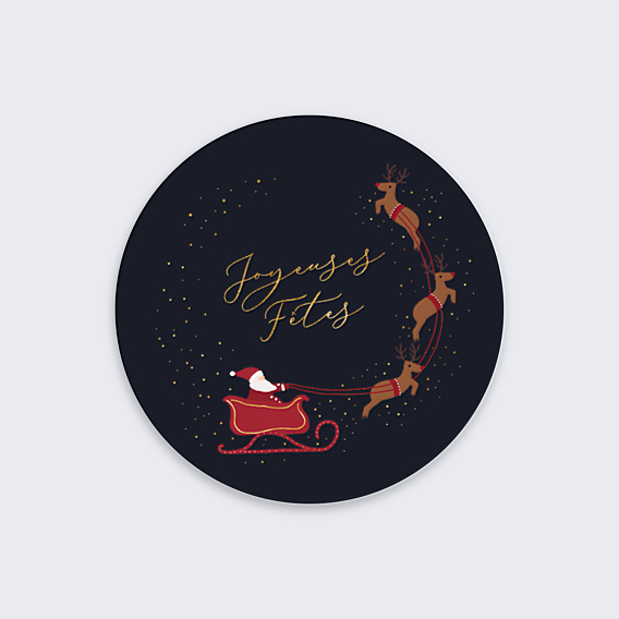 Stickers Noël Traineau de Noël